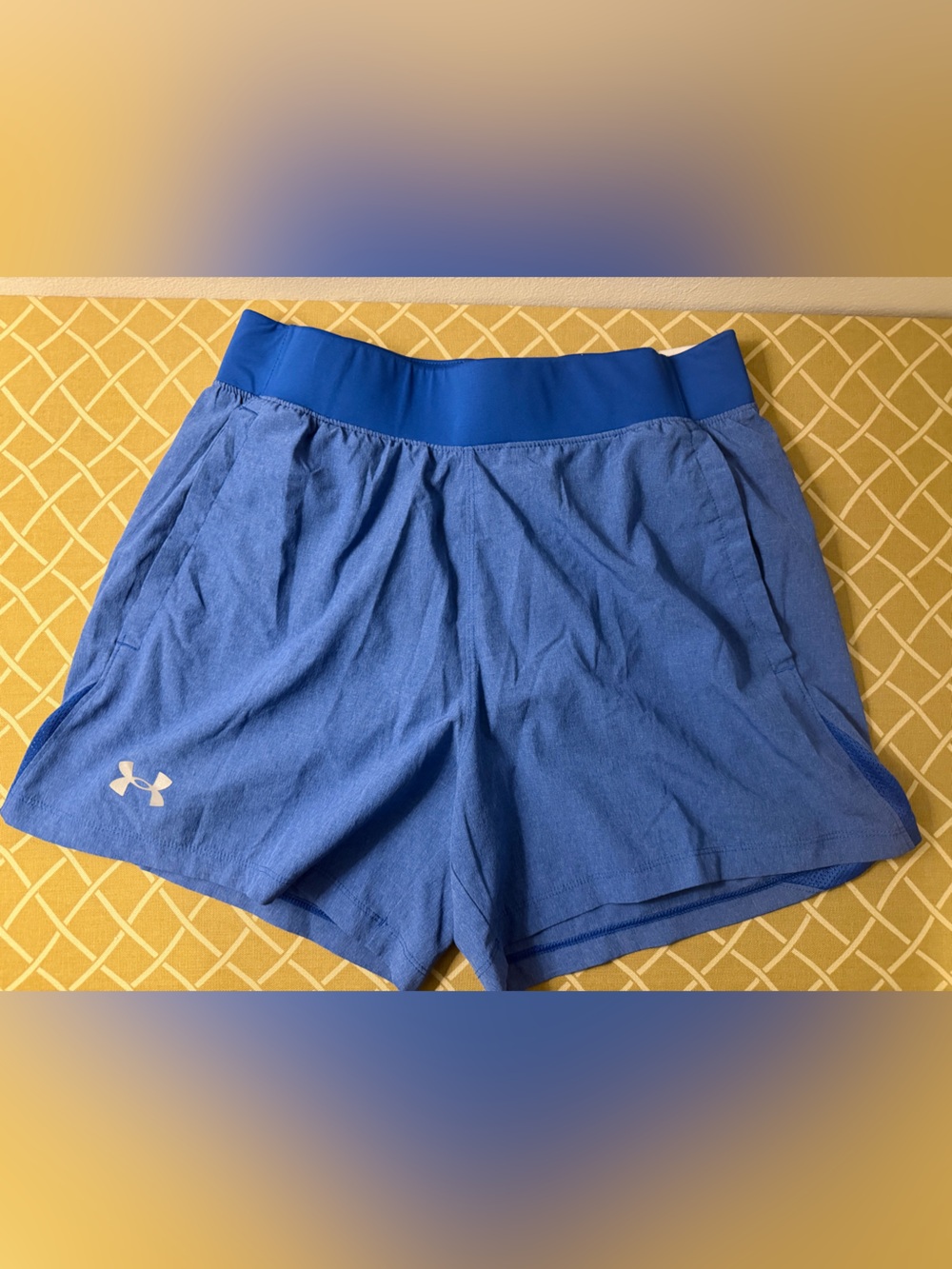 Under Armour Men’s Medium Blue 2-in-1 Running Shorts Fitted Compression Liner